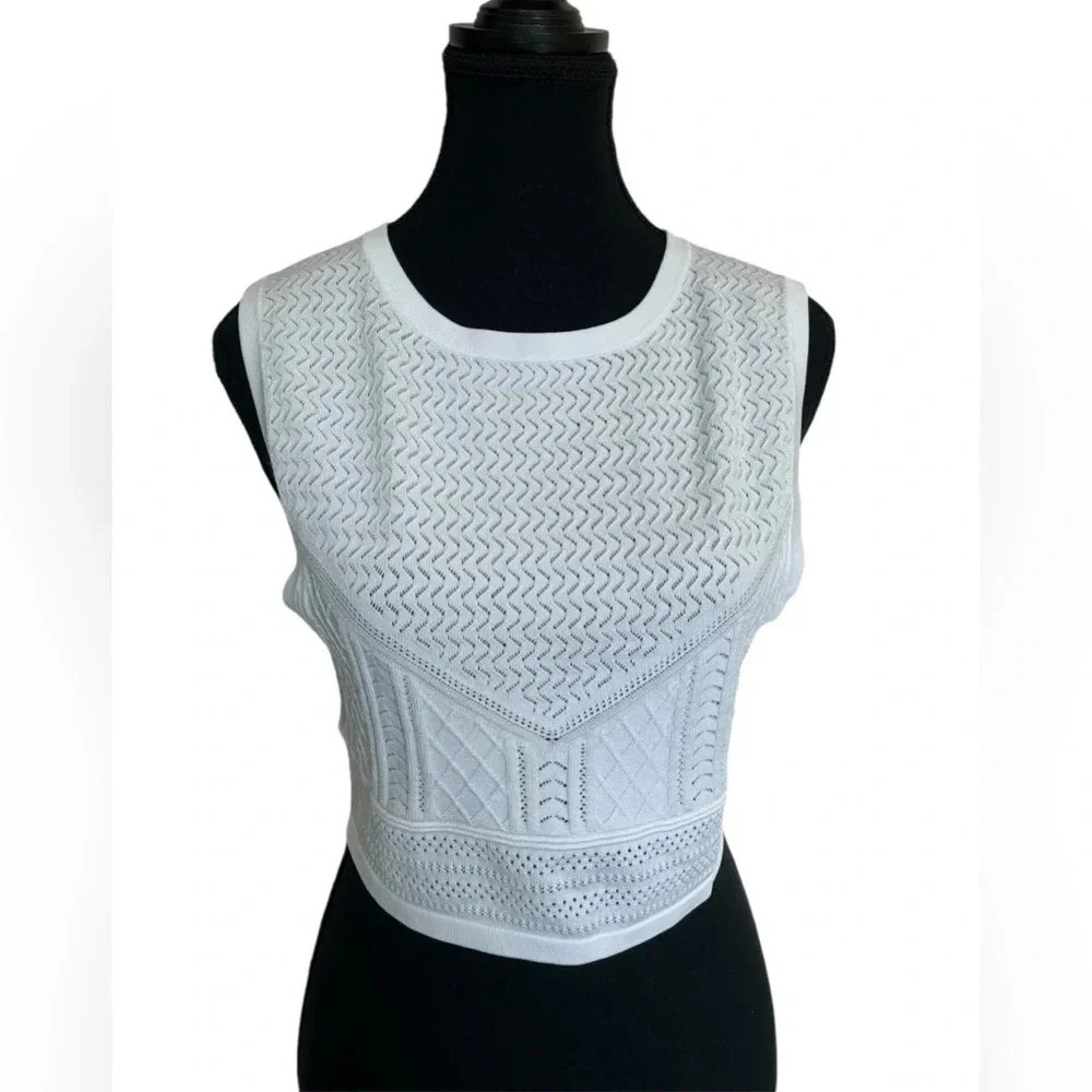 Aritzia White Lace Tank Top